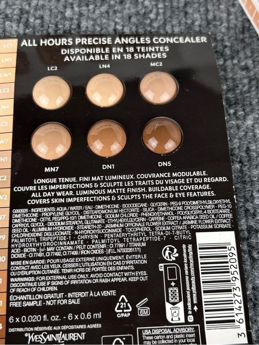 Yves Saint Laurent Touche Éclat High Cover Concealer Palette - Beige/Tan Shades - Picture 2 of 4